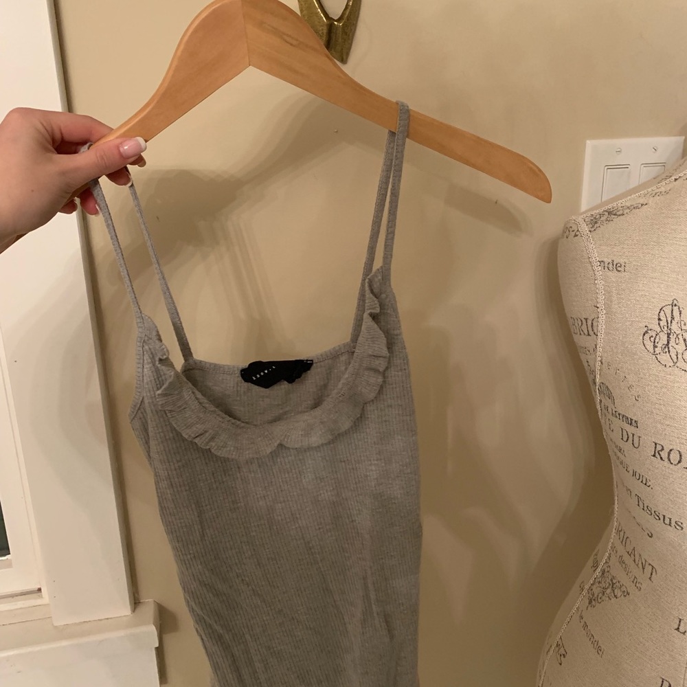 Gray crop top